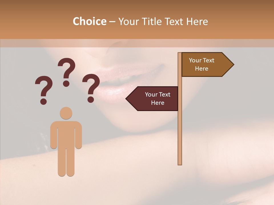 Posing Teenager Beauty PowerPoint Template