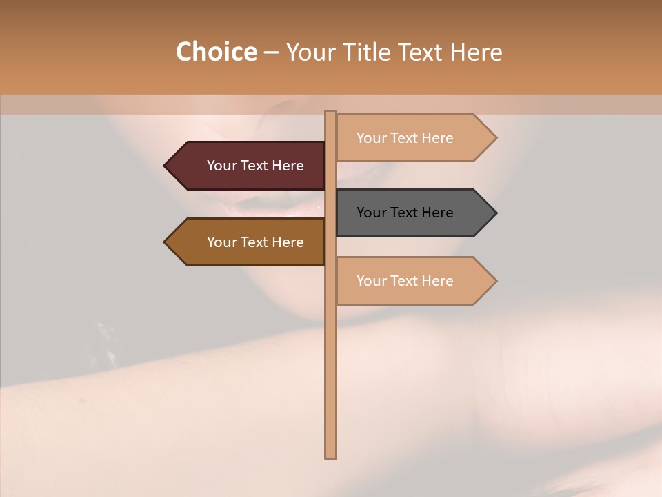 Posing Teenager Beauty PowerPoint Template