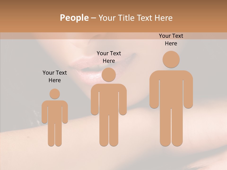 Posing Teenager Beauty PowerPoint Template