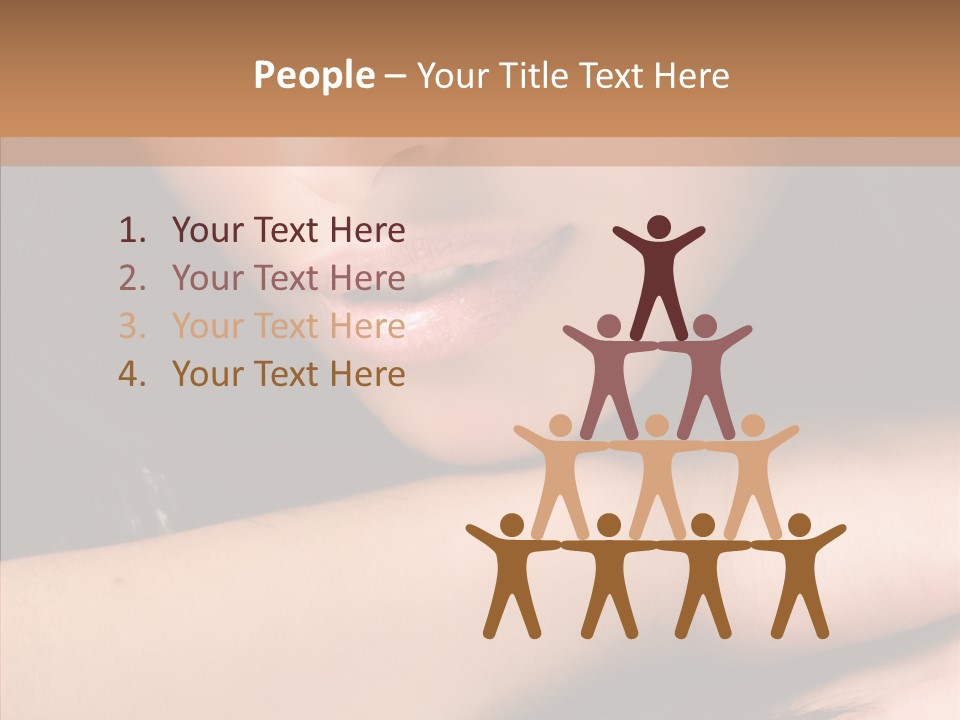 Posing Teenager Beauty PowerPoint Template