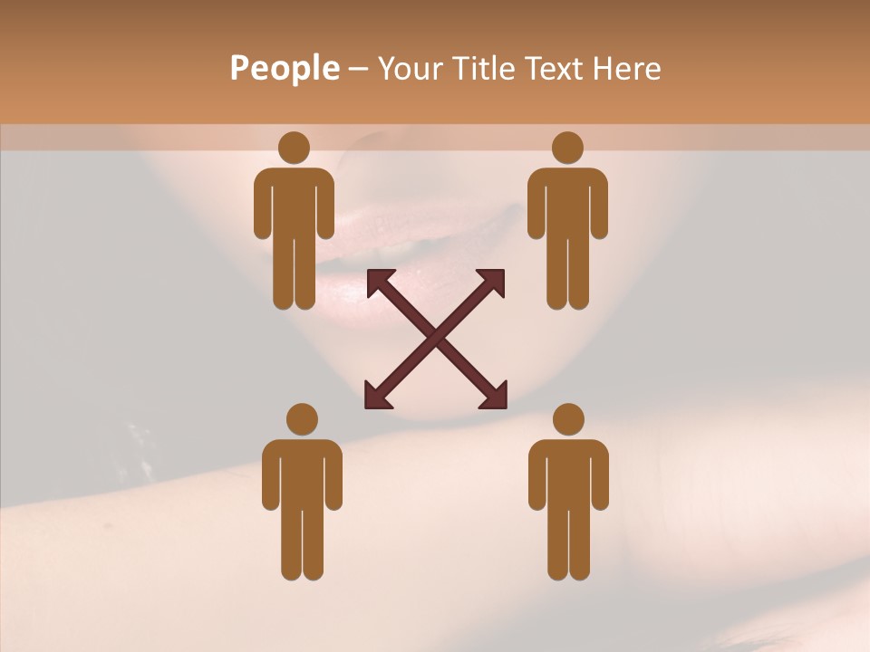 Posing Teenager Beauty PowerPoint Template