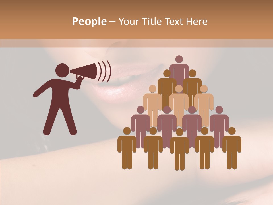 Posing Teenager Beauty PowerPoint Template