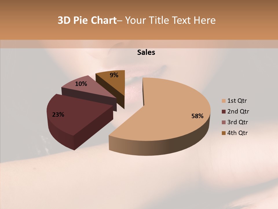 Posing Teenager Beauty PowerPoint Template