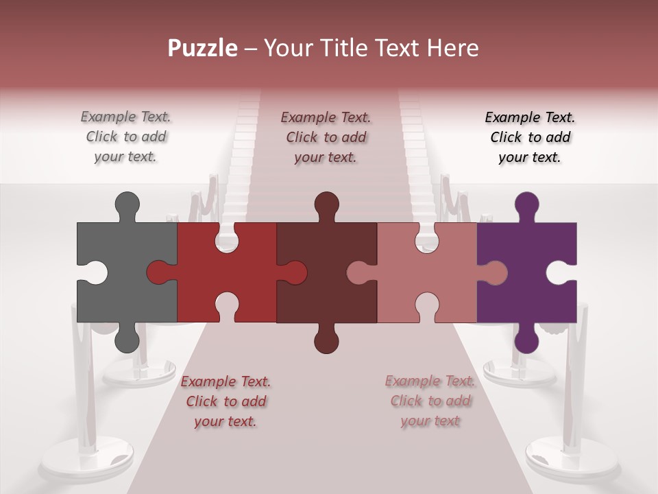 Chrome Star Steps PowerPoint Template