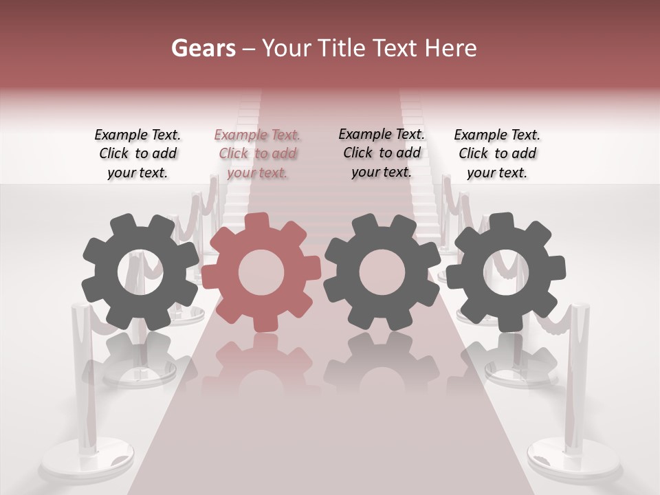 Chrome Star Steps PowerPoint Template