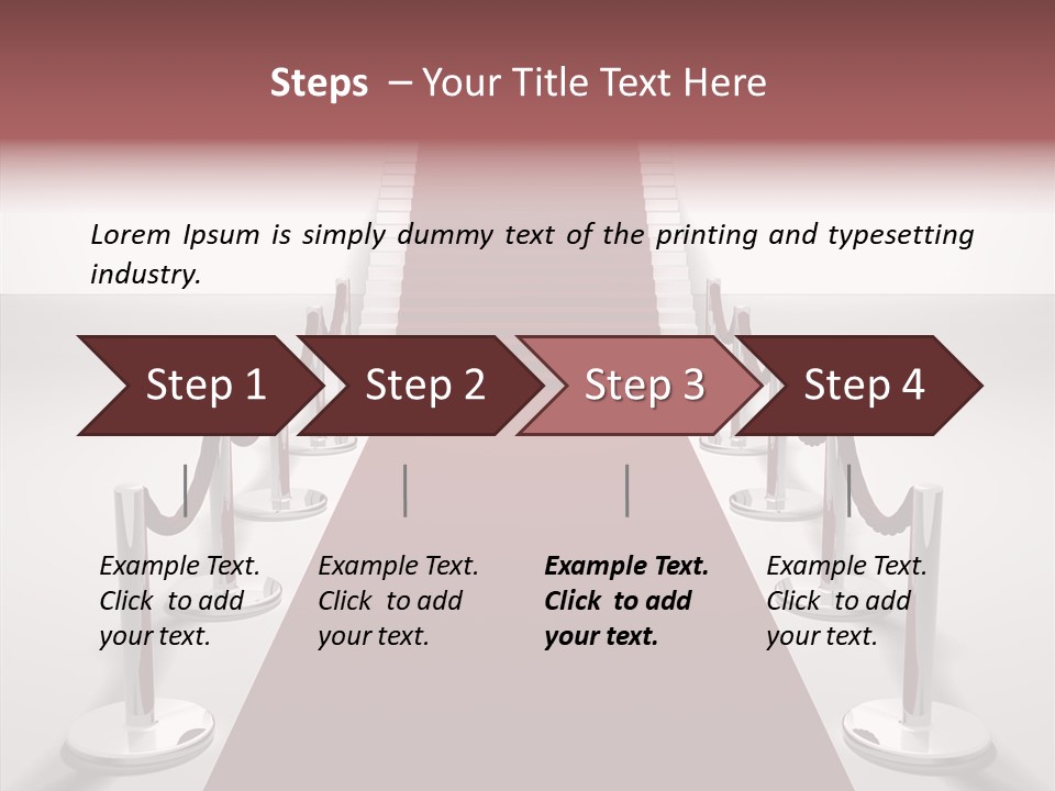 Chrome Star Steps PowerPoint Template