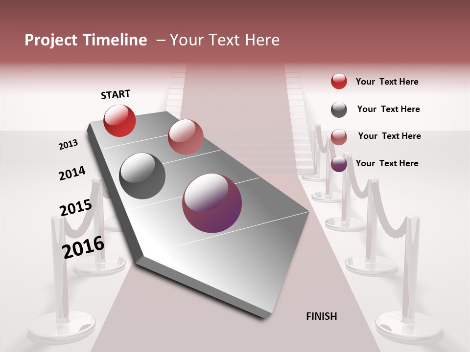 Chrome Star Steps PowerPoint Template