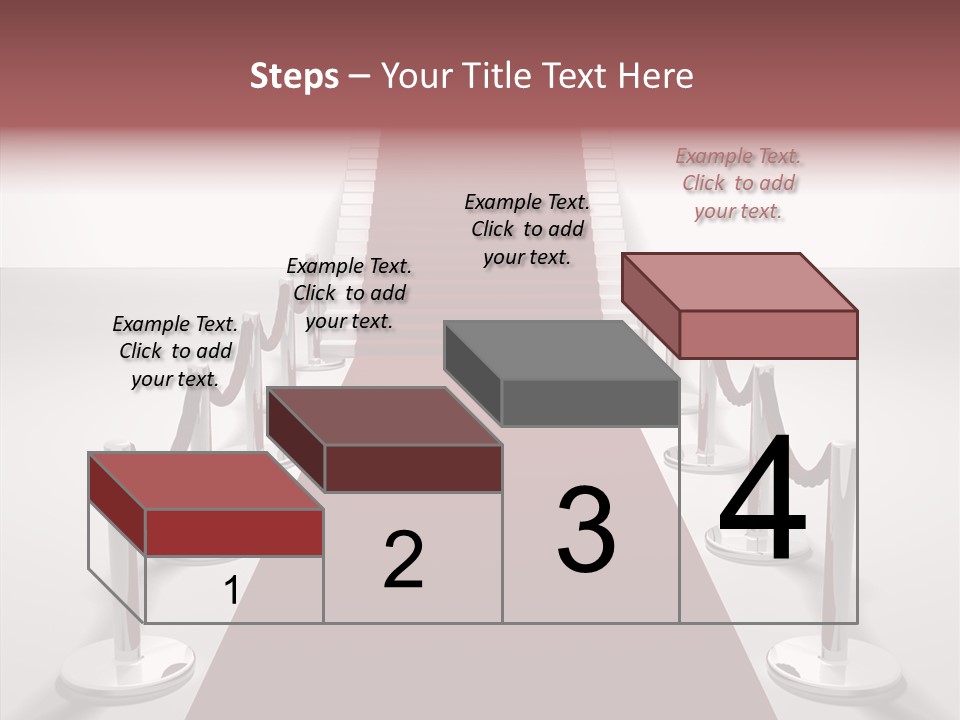 Chrome Star Steps PowerPoint Template