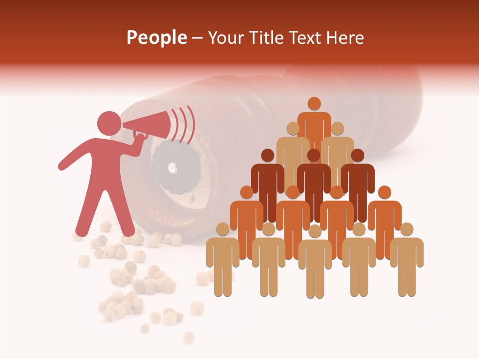 Standing Red Background PowerPoint Template