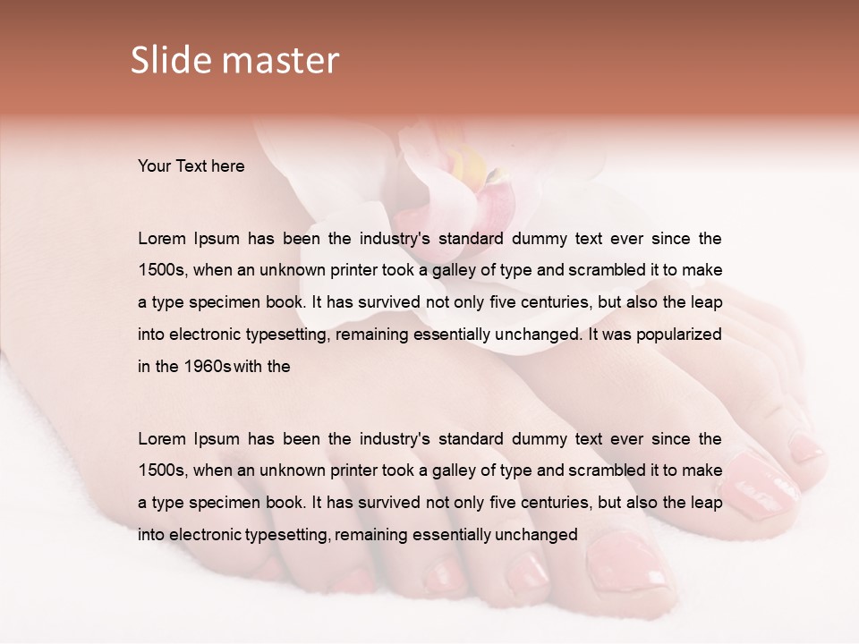 Beauty Toes Foot PowerPoint Template