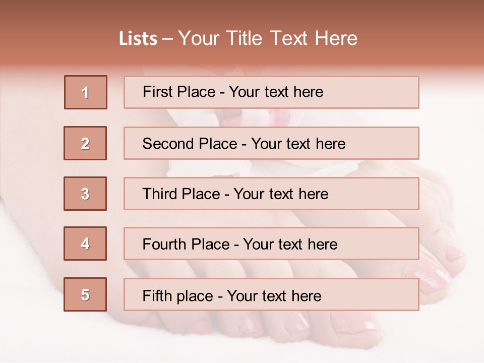 Beauty Toes Foot PowerPoint Template
