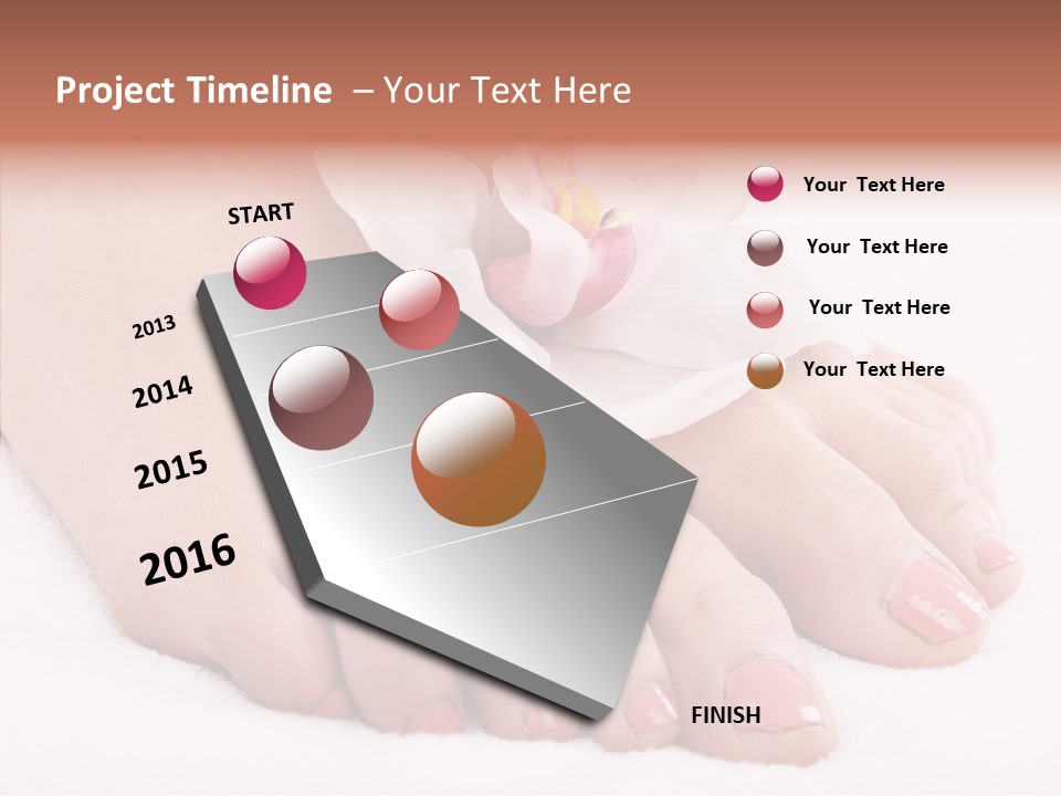 Beauty Toes Foot PowerPoint Template