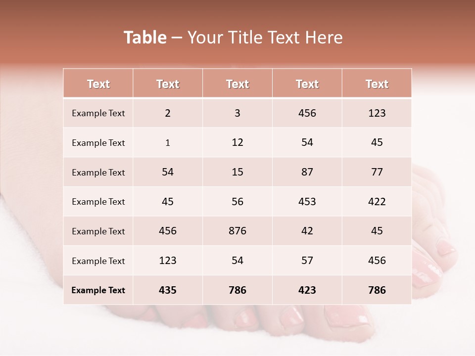 Beauty Toes Foot PowerPoint Template