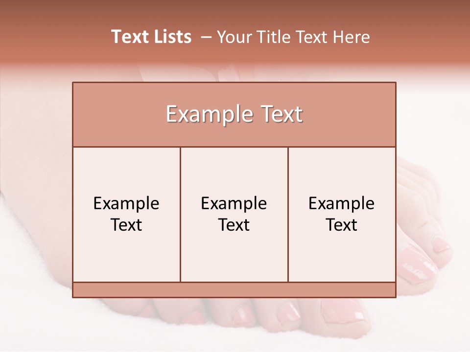 Beauty Toes Foot PowerPoint Template