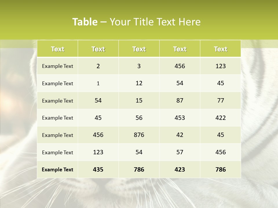 White Cat Exotic PowerPoint Template