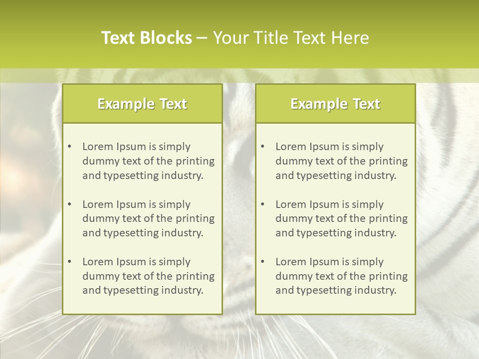 White Cat Exotic PowerPoint Template