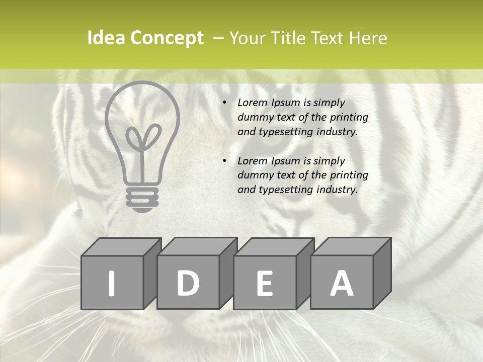 White Cat Exotic PowerPoint Template