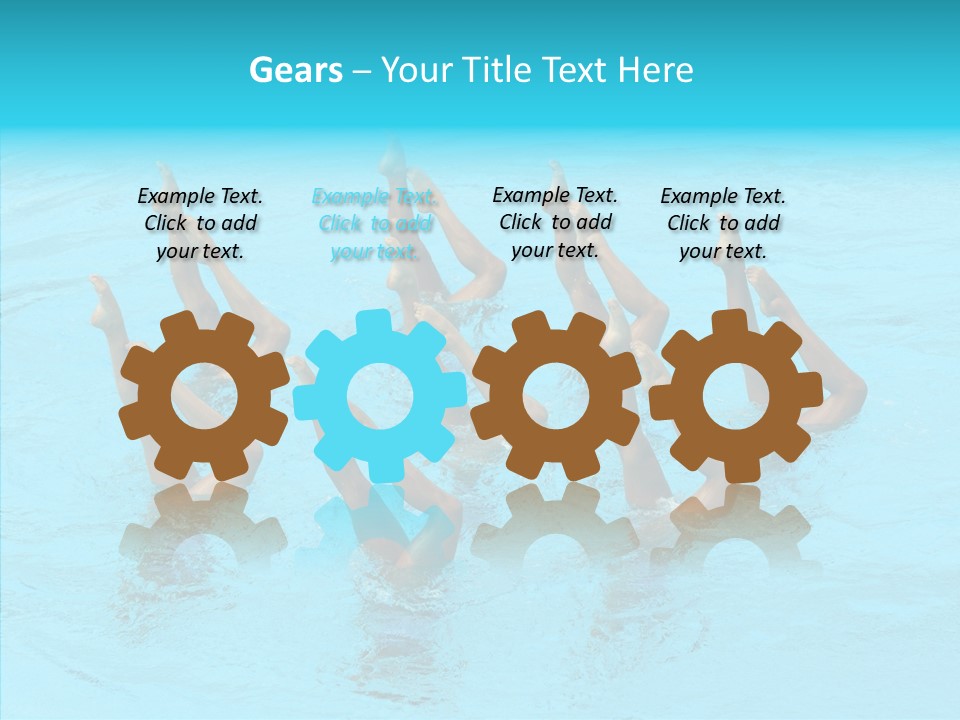 Group Teamwork Girls PowerPoint Template