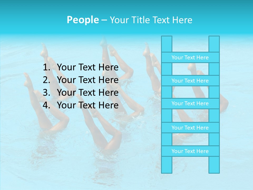 Group Teamwork Girls PowerPoint Template