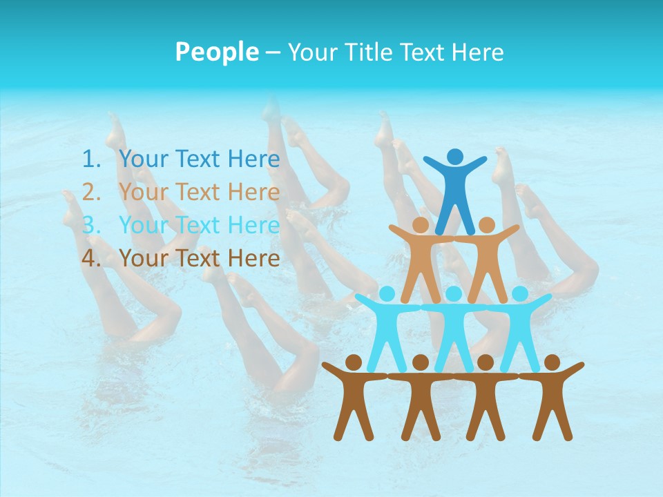 Group Teamwork Girls PowerPoint Template