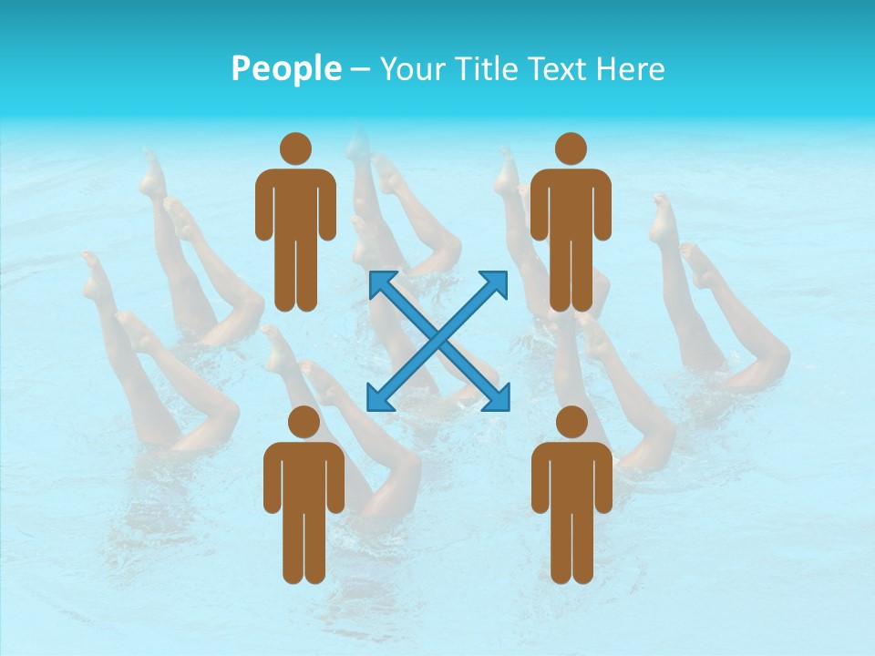 Group Teamwork Girls PowerPoint Template