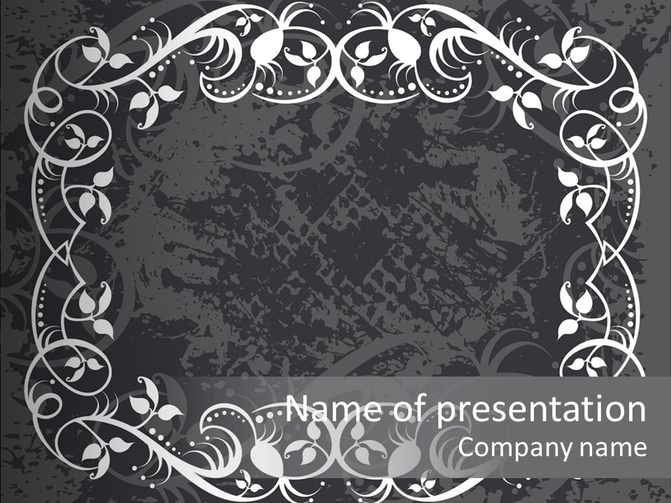 Label Flourish Decoration PowerPoint Template