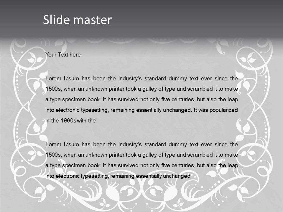 Label Flourish Decoration PowerPoint Template