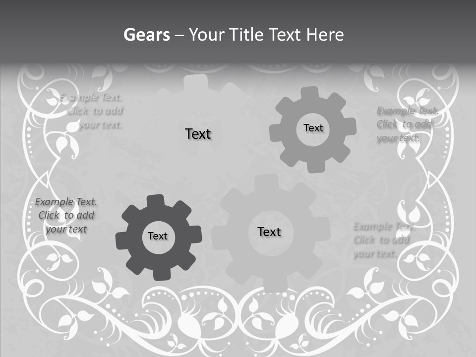 Label Flourish Decoration PowerPoint Template