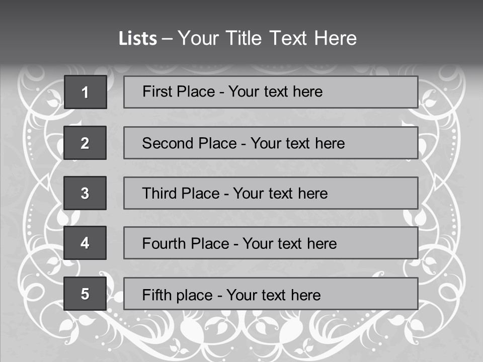 Label Flourish Decoration PowerPoint Template