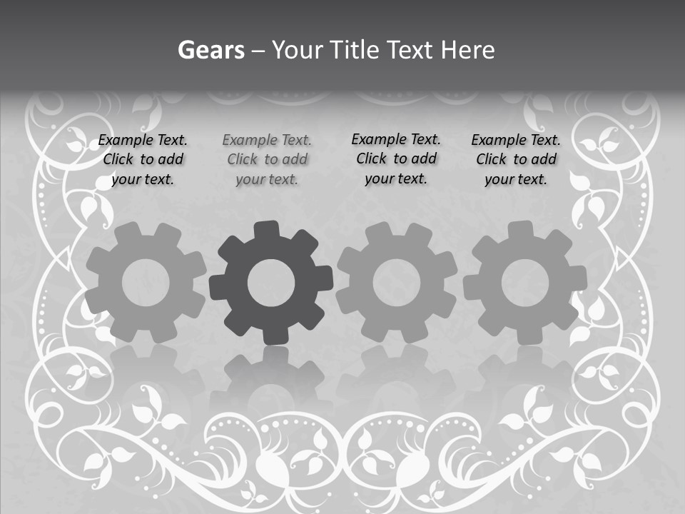 Label Flourish Decoration PowerPoint Template