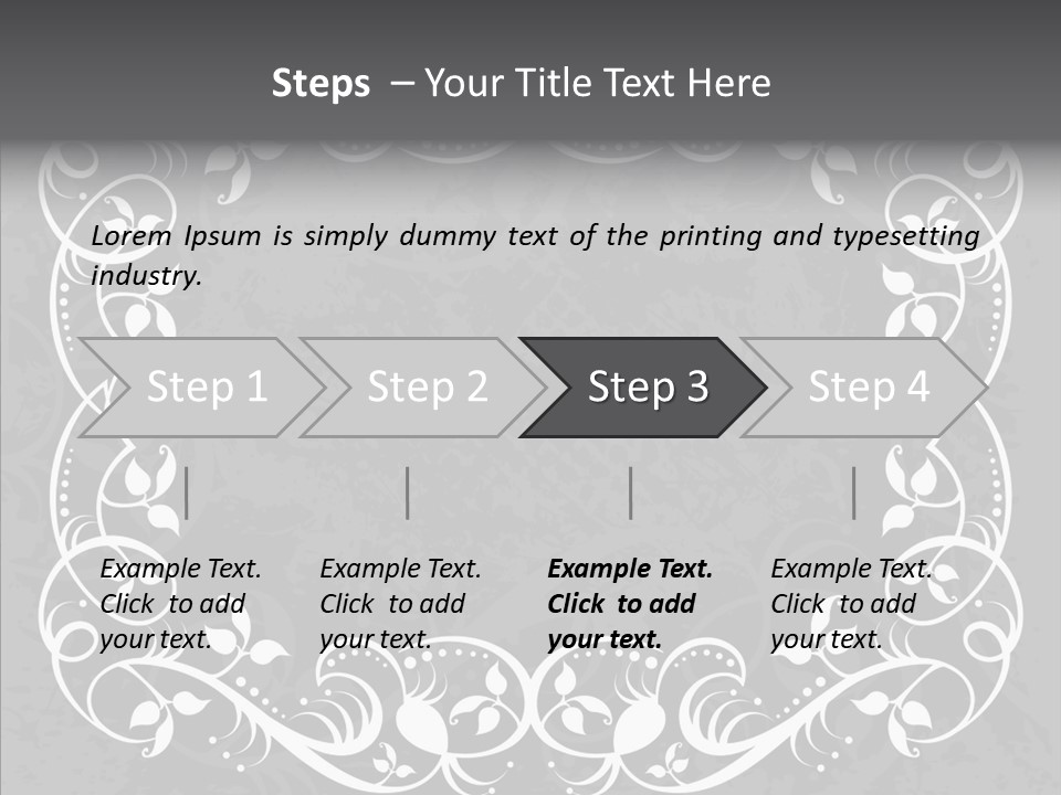 Label Flourish Decoration PowerPoint Template