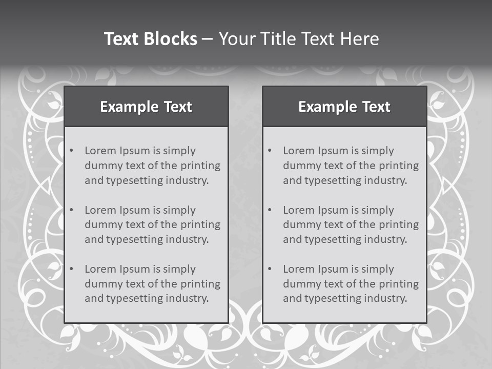 Label Flourish Decoration PowerPoint Template