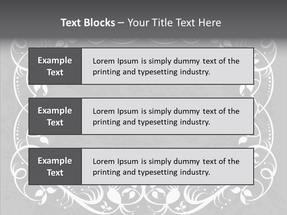 Label Flourish Decoration PowerPoint Template