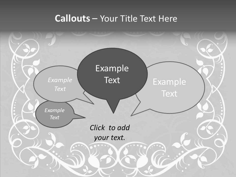 Label Flourish Decoration PowerPoint Template