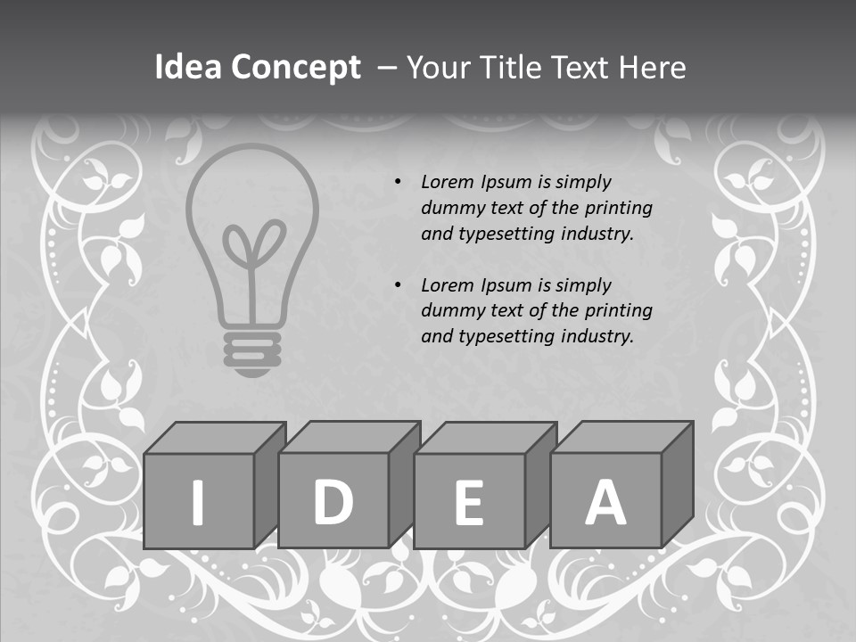 Label Flourish Decoration PowerPoint Template