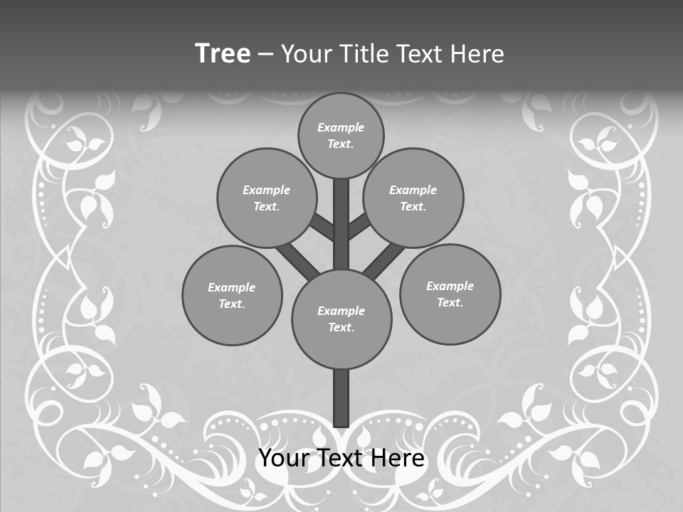 Label Flourish Decoration PowerPoint Template