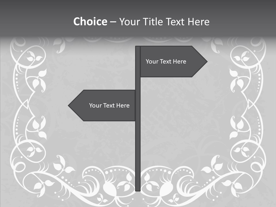 Label Flourish Decoration PowerPoint Template