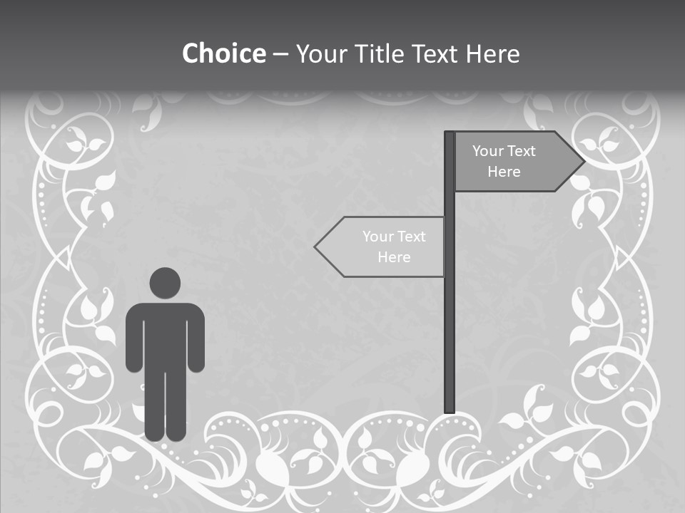 Label Flourish Decoration PowerPoint Template