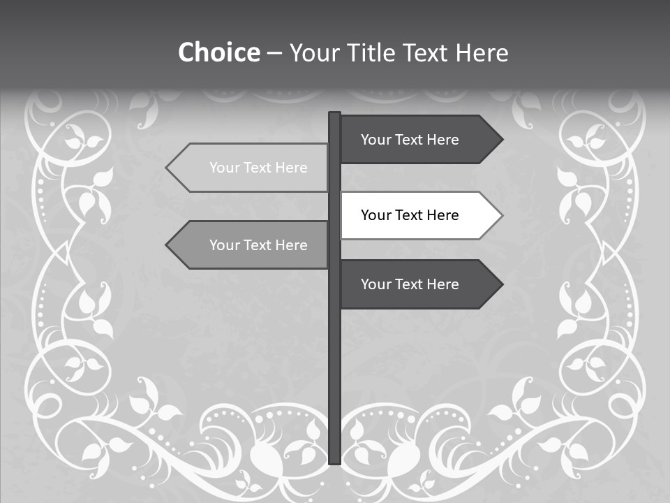 Label Flourish Decoration PowerPoint Template