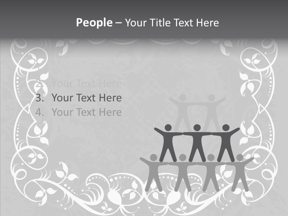 Label Flourish Decoration PowerPoint Template