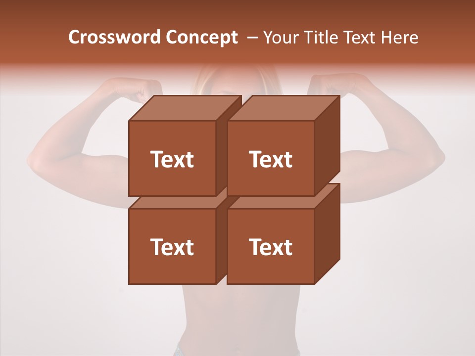 Pose Strength Cute PowerPoint Template