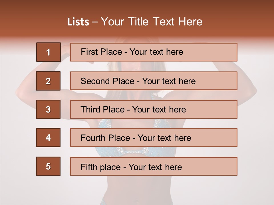 Pose Strength Cute PowerPoint Template