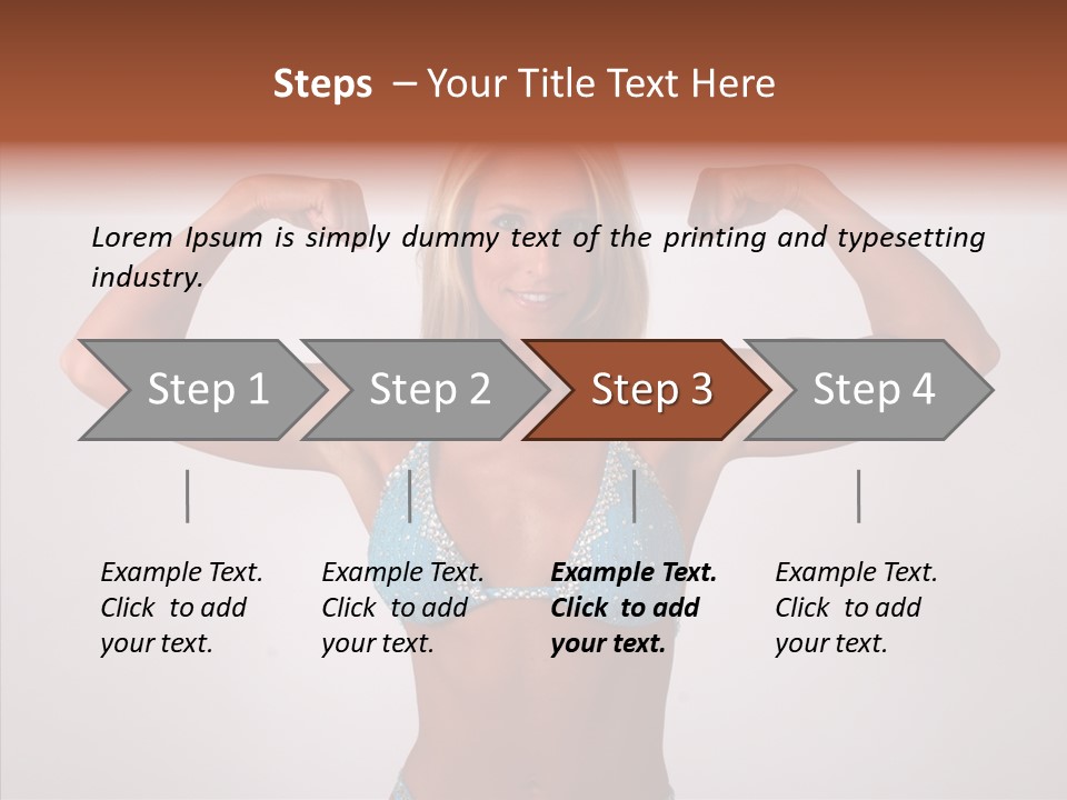 Pose Strength Cute PowerPoint Template