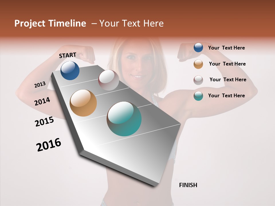Pose Strength Cute PowerPoint Template