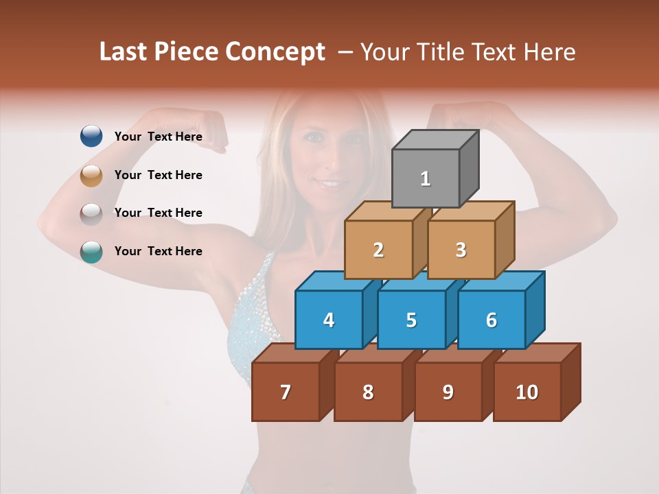 Pose Strength Cute PowerPoint Template