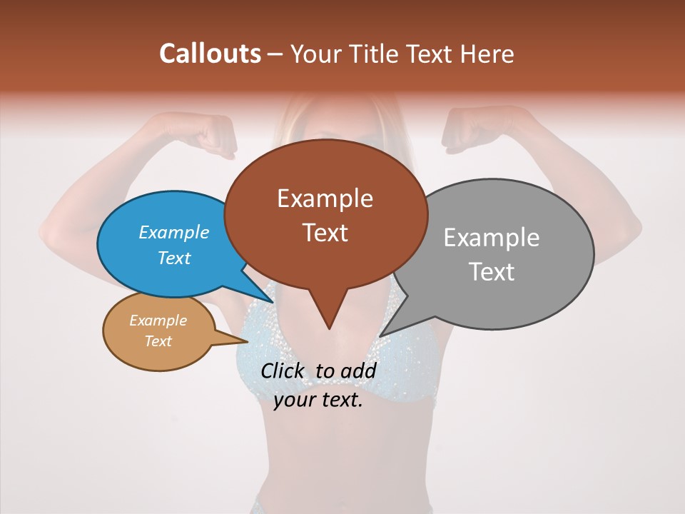 Pose Strength Cute PowerPoint Template