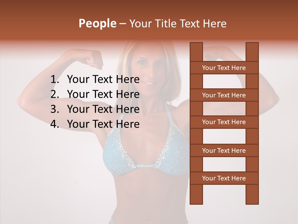 Pose Strength Cute PowerPoint Template