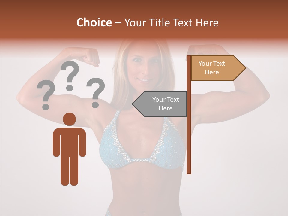 Pose Strength Cute PowerPoint Template