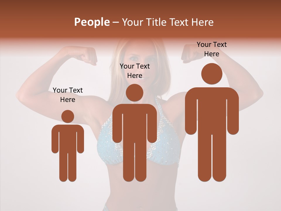 Pose Strength Cute PowerPoint Template