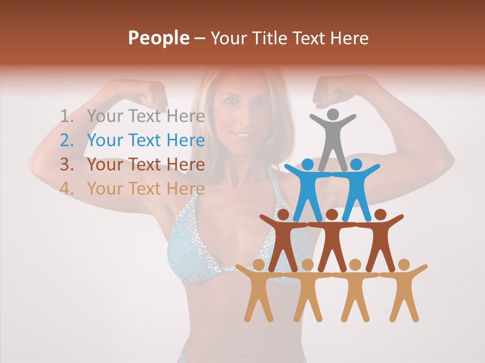 Pose Strength Cute PowerPoint Template